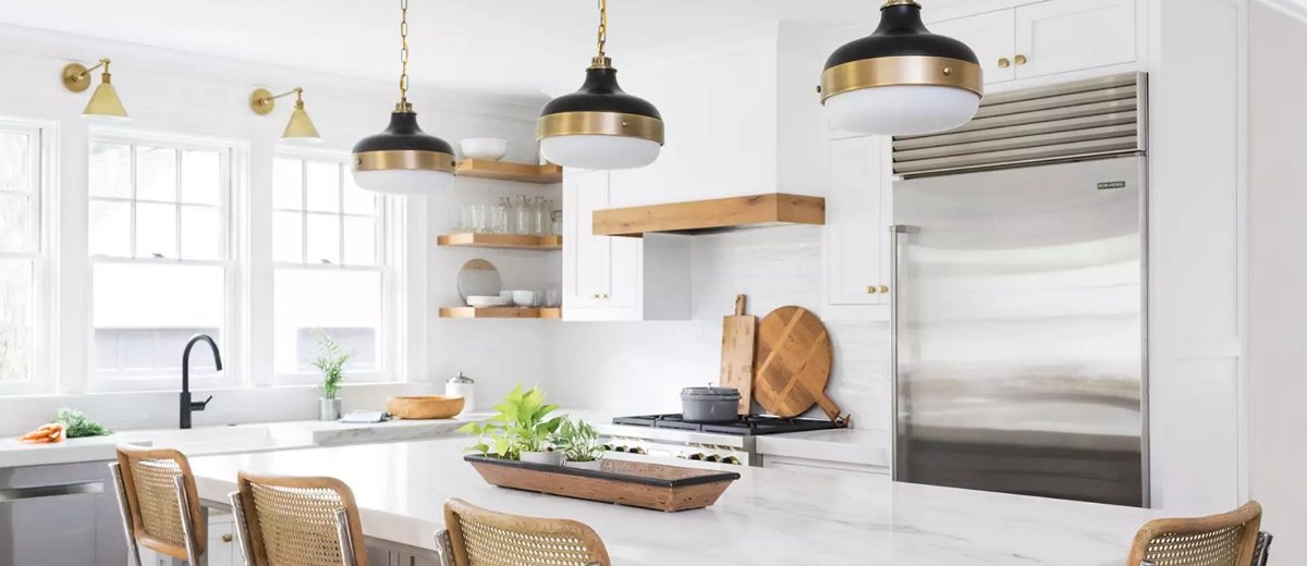 black and gold pendant lights